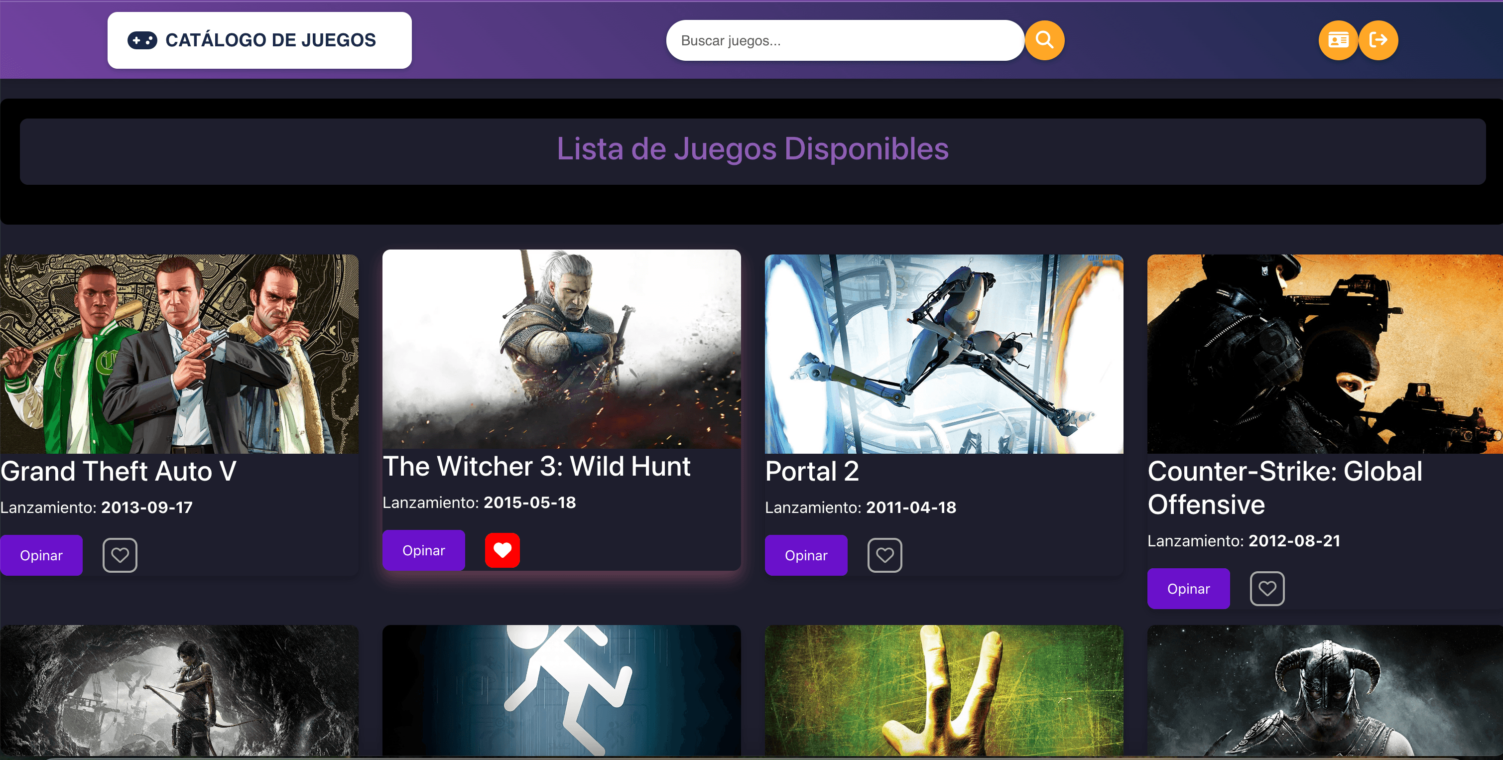 Game Catalog