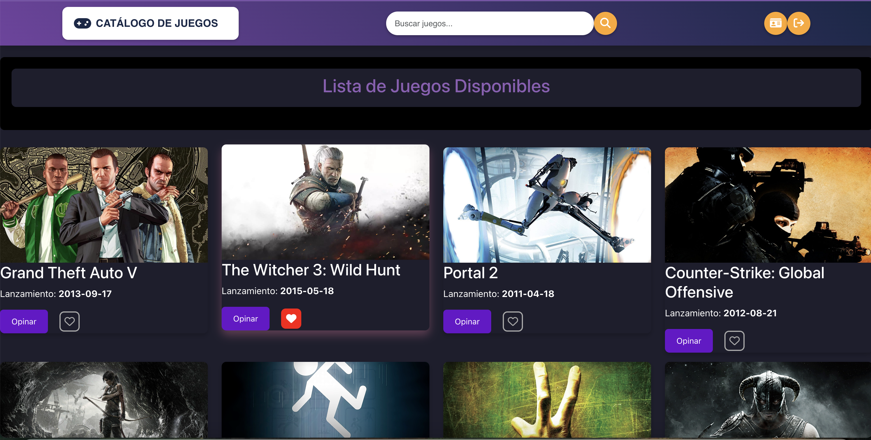 Game Catalog